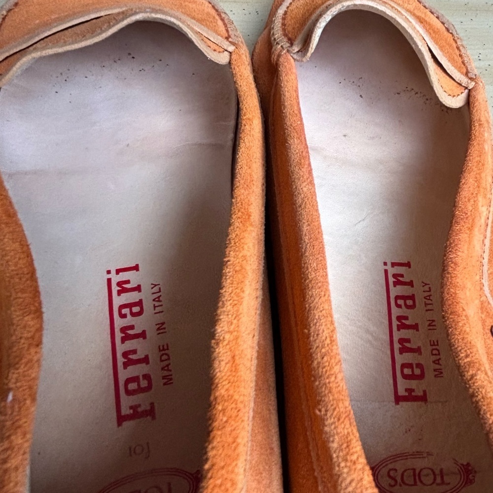 Tod’s for Ferrari Suede Driving Loafers | Burnt Orange | 36.5 EU / 6.5 US - Picture 9 of 10